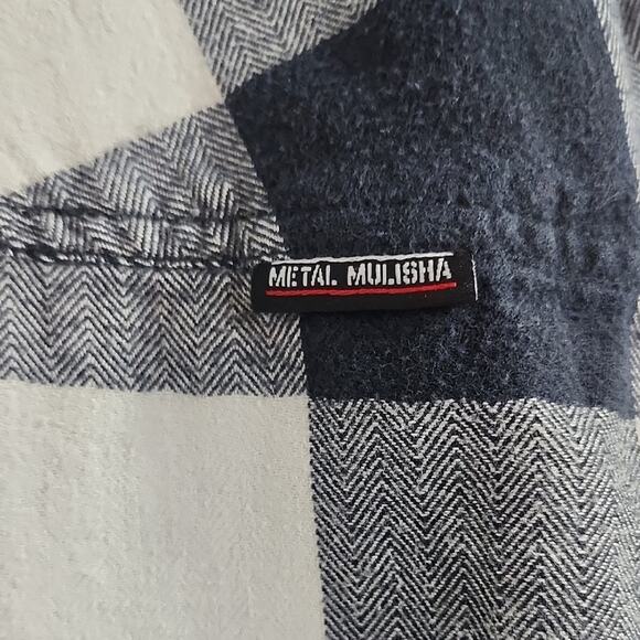 Metal Mulisha Black and White Plaid Shirt - Picture 9 of 14